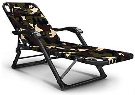 Gartenmöbel-Sets, Sonnenliege, klappbarer Lounge-Stuhl, Sonnenbaden, Camping, Gartenstühle, klappbar, Schwerkraft-Liegestuhl, Liegestuhl, verstellbar, wasserdicht, Chaiselongues, Metall, für Büro im