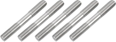 uxcell 5Pcs M8x60mm 304 Stainless Steel Double End Threaded Stud Screw Bolt for House Maintenance