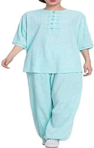 Chinesischer Kung-Fu-Anzug, Tai-Chi-Anzug, Damen-Tai-Chi-Anzug aus Baumwolle und Leinen, Kung-Fu-Uniformen, Kunst, Wing Chun, Shaolin, Kung-Fu-Tai-Chi-Uniform, Kleidung, Weiß-Medium (Rot XL) (Color :