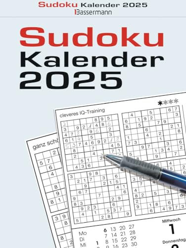 Sudokukalender - Abreißkalender 2025 - Der beliebte Abreißkalender mit 800 Zahlenrätseln - Wandkalender - Bassermann-Verlag - 16,5 cm x 22 cm