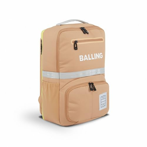 BALLING Sac de hockey sur gazon, sac à dos, sac de sport, hockey, sport, padel (beige)