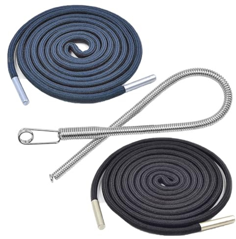 Cordón para Pantalones de Jogging,140CM Cordón de Repuesto de Algodón,con 1 Enhebrador,Cuerda de Repuesto Universal,Cuerdas de Sujeción,Cordón de Repuesto,Cordón para Cintura de Pantalones(2+1Piezas)