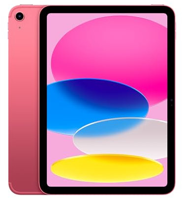 Apple iPad 11-inch: A16 chip, 11-inch Model, Liquid Retina Display, 128GB, Wi-Fi 6 + 5G Cellular, 12MP Front / 12MP Back Camera, Touch ID, All-Day Battery Life — Pink