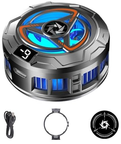 Teléfono Cooler Device, Smartphone Cooling Pad, Recargable Freezing Radiator, Adjustable Speed Fan, Mobile Heat Sink, Travel Tech Accessory, Tablet Cooling Tool, for Outdoor Gadget