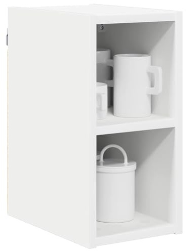 vidaXL Armoire Suspendue avec Stockage Riga Blanc 20 x 29,5 x 40 cm, Meuble de Cuisine Moderne, Rangement spacieux, Armoire utile rectangulaire, Solutions d'organisation