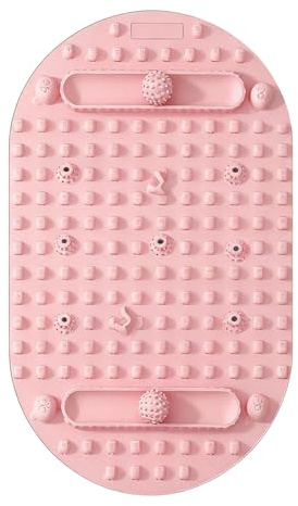 manhegari Foot Pressure Point Mat | Double-Sided Portable Silicone | Pressure Point Massager Pad - for Travel Floor Relaxation Meditation Yoga Practice Comfort Men Women Adults