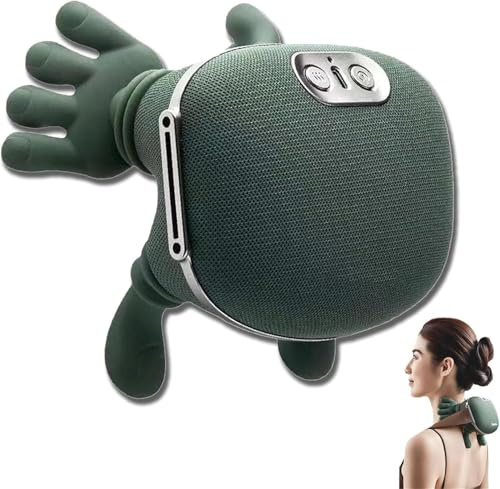Siasoo Original 4D bionic värmemassager, trådlös bärbar Shiatsu massage för nacke och rygg, elektrisk 4D djupvävnadsmassage, simulerad mänsklig handdesign