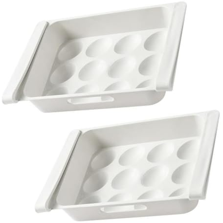 BESPORTBLE 2 pièces Boîte Rangement Œufs Tiroir Cases Organiseur Réfrigérateur Pratique pour Conservation