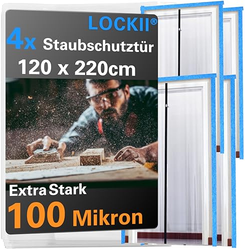 Staubschutztür I mit 5 Abdeckfolien (4x Staubschutztür)