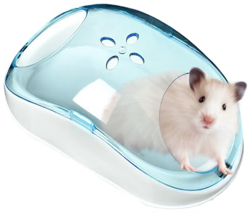 Generico Chinchilla Dust Bath House - Recinzione da Bagno Trasparente Antipolvere | Contenitore per Sabbia per Criceti Visibile | Vasca da Toeletta Portatile Habitat | Multifunzionale per La Puli