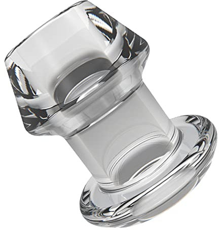 BDSMAGE Plug Anal Hueco, Transparente Anal Plug Dilatador Plug Anales, Butt Plug con Tapa pour Evita derrames de líquido, juguetes eróticos para pareja sexuales (S)