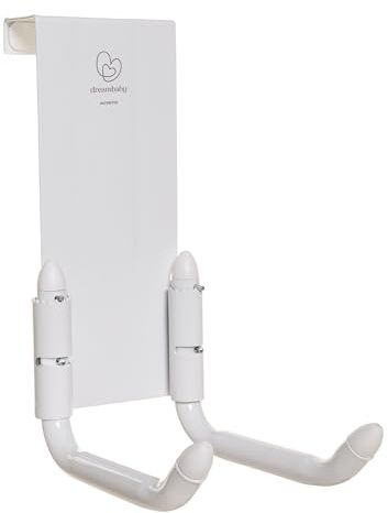 Dreambaby Strollerbuddy StrollAway Over The Door Stroller Hanger & Hook - No Drill - Heavy Duty Metal 50lb/22.5kg Capacity, Adjustable Arms - Stroller Hook for Hallway, Garage & Entryway Storage