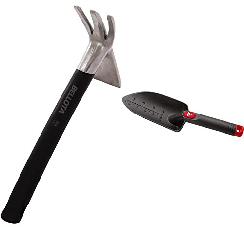 Bellota 3005 - Azuela para jardinería + 2985 - Transplantador, herramienta pequeña para jardín