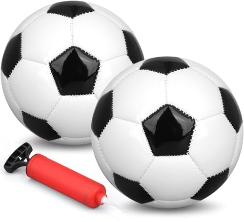 Dilabnda 21 cm Fußball, Indoor Outdoor Fun Sport Softball Fußball für Mädchen Jungen, weicher federnd Kleinkindbälle für Kinder, Sensorischer Ball für 3 4 5 6 7 8 9 10 11 12+ Jahren (2 Pack)