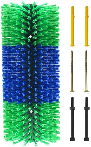 Sayutie Livestock Scratching Brush Horse Massage Grooming Brushes with 4 Screws for Goat,Cattle,Cow,Sheep, Horses,Pigs and Other Animal Back Scratching