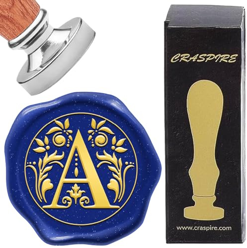 CRASPIRE Inledande Alfabeter Vaxförsegling Brev Vintage Stämpel Avtagbar Silver Mässing Tätningshuvuden 25 mm Koppar Med Trähandtag För Bröllop Jul Kuvert Inbjudningar Presentkort
