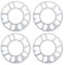 TAOZHUGONG Lot de 4 entretoises de roue de voiture, 4/5 trous - Rondelles d'écartement universelles - Rondelles d'écartement en alliage d'aluminium (5 mm)