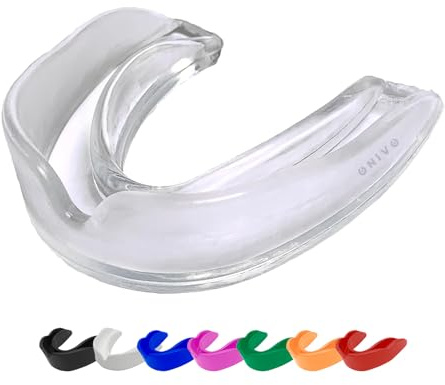 ONIVO Protège-dents pour enfants et juniors - Durable - Pour boxe, MMA, rugby, hockey, arts martiaux, judo, karaté et autres sports - Étui inclus - Confortable pour la sécurité de la mâchoire -