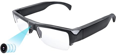 Hereta Occhiali con videocamera spia HD 1080p, alla moda, per guida, escursionismo, pesca, equitazione (scheda micro SD 32G inclusa)