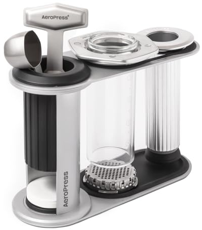 AeroPress Support de rangement en acier inoxydable – station d'accessoires avec support pour filtres, compatible avec les cafetières Premium, Clear et Original