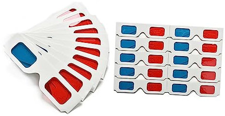 TINEASUR 50 Stück 3D-Game-Brille Rot-Blaue 3D-Brille 3D-videobrille Kino 3D-Brille Projektor 3D-Brille Holografische Brille 3D-Brille Für Kinder 3D-Brille Für Den Fernseher Laptop 3D-Brille