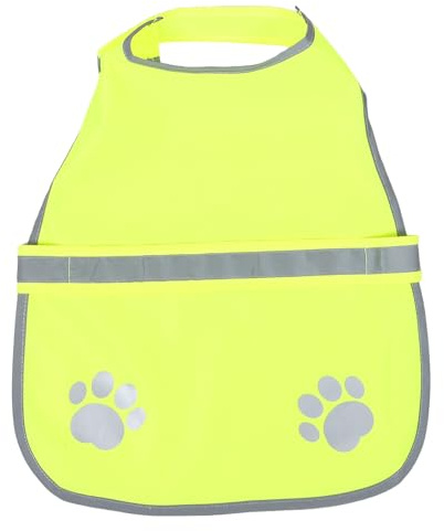 HEMOTON Chaleco Reflectante para Perros Pequeños Chaleco Fluorescente Amarillo S Ajustable y Transpirable Equipo de Seguridad para Mascotas para Paseos Nocturnos y Actividades al Aire
