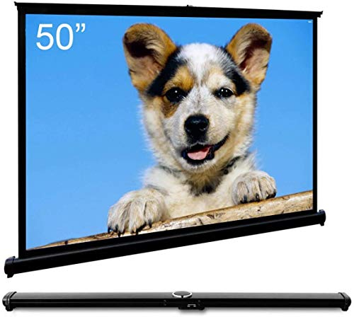 Cocar P1-SN50 Schermo di proiezione portatile da 50 pollici per mini/professionale LED/LCD/DLP proiettore autoportante estraibile stile home cinema per interni ed esterni - Compatibile con 4:3/16:9