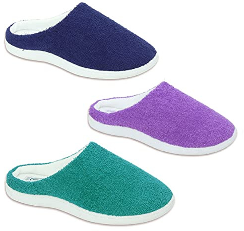 MATTIOLI Pantofole Donna in Spugna Ciabatte Spugna MOD SETOLA Blu 38/39