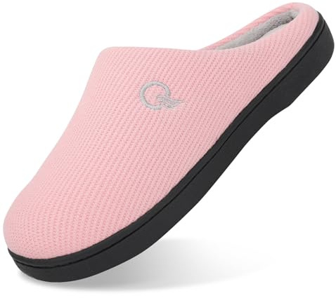 Mishansha Invierno Pantuflas Mujer Zapatillas de Casa Mujers Slippers Memory Foam CáLido Antideslizantes Interior Al Aire Libre Zapatilla de Estar Rosa 38/39