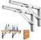 LYCXAMES Klappkonsole 400MM, 2 Stück Klappkonsole Schwerlast, Edelstahl Klapptisch Wand, Klappregalhalterungen Klappträger Regalträger für Bänke und Regale