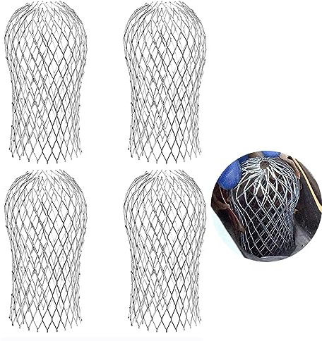 Rinnensieb Aluminium Filtergitter Gutter Dachrinnenschutz New Round Head Fallrohrschutz Laubsieb Regenfilter Laubfang Blättersieb Dachrinnen Fallrohre Schutzabdeckungen 16x7.5×7.5 cm