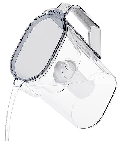Wessper Wasser Filter Kanne mit Filterkartusche 2.7 Liter, Passt durch die Kühlschranktür, BPA-frei, Wasserkaraffe mit Filter, Kompatibel mit Brita Classic Filtern, Schwarz