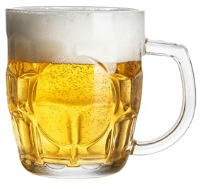 CAPIJIONG 1 vaso de cerveza artesanal de jugo creativo grueso de gran capacidad con asa, taza de piña pequeña, 290 ml