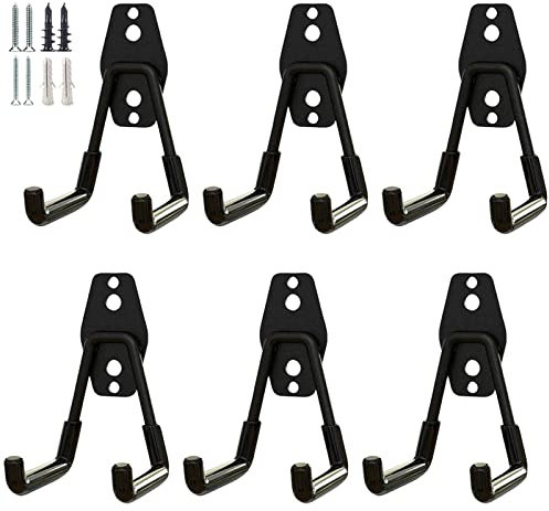 PYBTOOL Robusto gancio universale per la conservazione del garage, gancio da parete in acciaio, organizer per attrezzi da garage e da giardino, ganci da parete universali, ganci in acciaio per garage