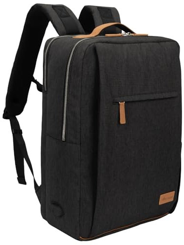 Hp hope Laptop Backpack Men Women for Travel, Durable Backpacks Carry On, with USB Charging Port, Fits 15.6-17 inch Laptop, Waterproof Resistant Luggage Business College Bag 29L Black