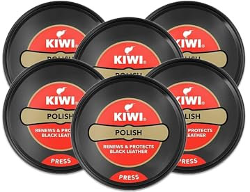 GroceriesRus Kiwi Shoe Polish Black Shine and Protect I 15g Pack of 6