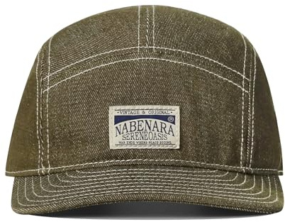 CLAPE Casquette 5 Panneaux Casquette de Baseball à Bord Court Coton Chapeau Homme Femme Bord Plat Réglable 5 Panel Short Brim Baseball Cap Protection Solaire Sport GreyBrown BSAP2572