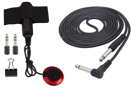 Itkcozcg Juego de pastilla de guitarra acústica eléctrica universal, pastilla de micrófono piezoeléctrico para guitarra, ukelele,