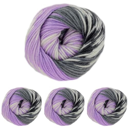 King Cole Fjord DK Knitting Wool Acrylic Self Pattern Fairisle Yarn 1 x 100g (Faxa - 4923) (Pack of 4)