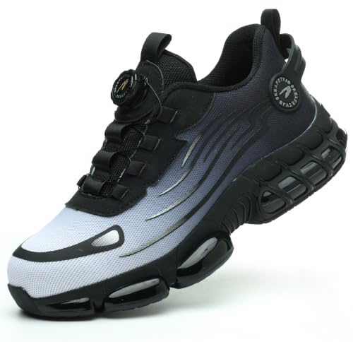 COOU Safety Trainers Men Women Steel Toe Cap Shoes Breathable Air Cushion