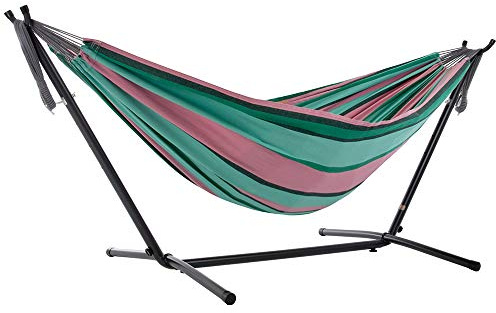 DOUBLE COTTON HAMMOCK WITH STAND (250 CM) - WATER MELON