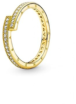 PANDORA SHINE Damen Ring funkelnder Ring gelbvergoldet, Zirkonia 169491C01 54
