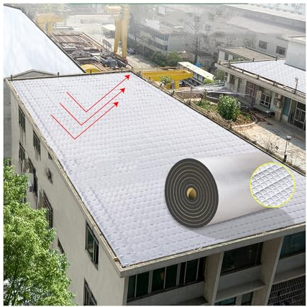 Door Hood Engine Heat Insulation,Reflective Foam Insulation Shield,Insulation Mat,Self-Adhesive High Temperature Resistant Fireproof Insulation Board,for Floors,Walls ( Color : 25MM(THK) , Size : 6m²