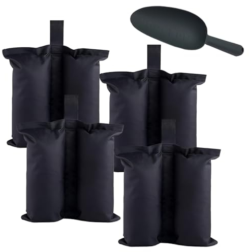 Pavillon Gewichte Sandsäcke zum Befüllen für Outdoor - 4 Stück Canopy Gewichtstaschen Wind 34×34cm - Gazebo Sandsack für Befestigen Zeltstangen Camping Strand Garten