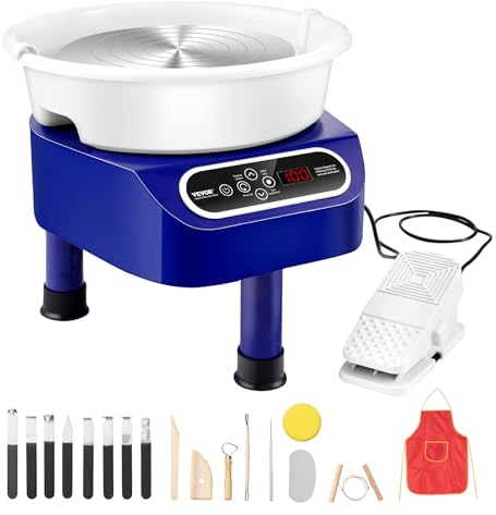 VEVOR YT-10 Töpferscheibenmaschine, Blau, 28 cm