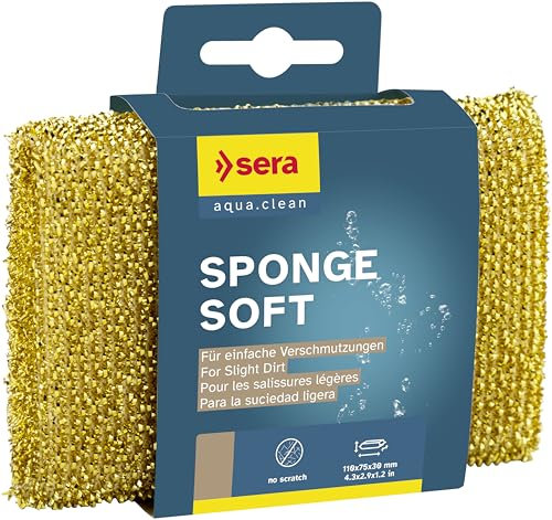 sera Sponge Soft | Reinigungsschwamm Aquarium | entfernt Algen am Glas in Aquarien