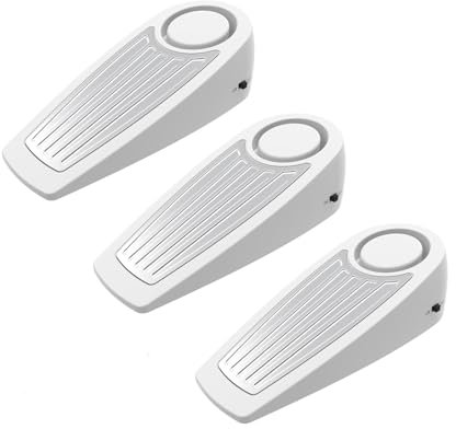 Lancoon 3 Confezioni Allarme di Arresto Della Porta 130dB Forte Chiaro casa Sicurezza Personale Funzionamento Facile Portatile e Reattivo Cuneo da Pavimento per la Casa Camera da Letto Hotel