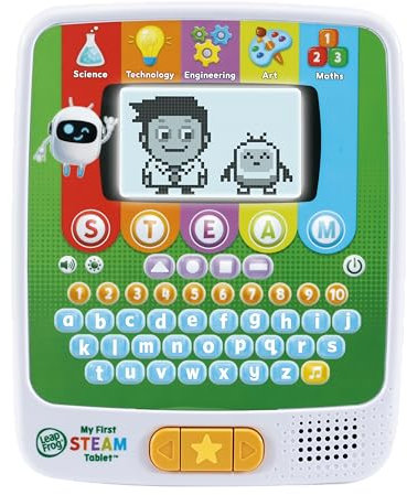 LeapFrog My First STEAM Tablet, Learning Tablet for Kids, Educational Toy, Scientific Exploration with Shapes, Numbers, Animals, Problem-Solving, Toy Tablet for Ages 2, 3, 4 Years, English Version