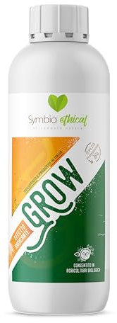 Symbioethical Grow, Concime Organico Azotato 1L, con Microelementi e Alghe Brune, per Radicazione e Crescita Piante, Agricoltura biologica Made in Italy by Symbiagro