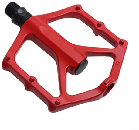 Violiica Pedali per bicicletta ultraleggeri, 9,78 x 5,99 cm, in lega di alluminio, per MTB/bici da strada, con antiscivolo, 298 g, coppia per ciclismo su strada, MTB, ciclismo (rosso)